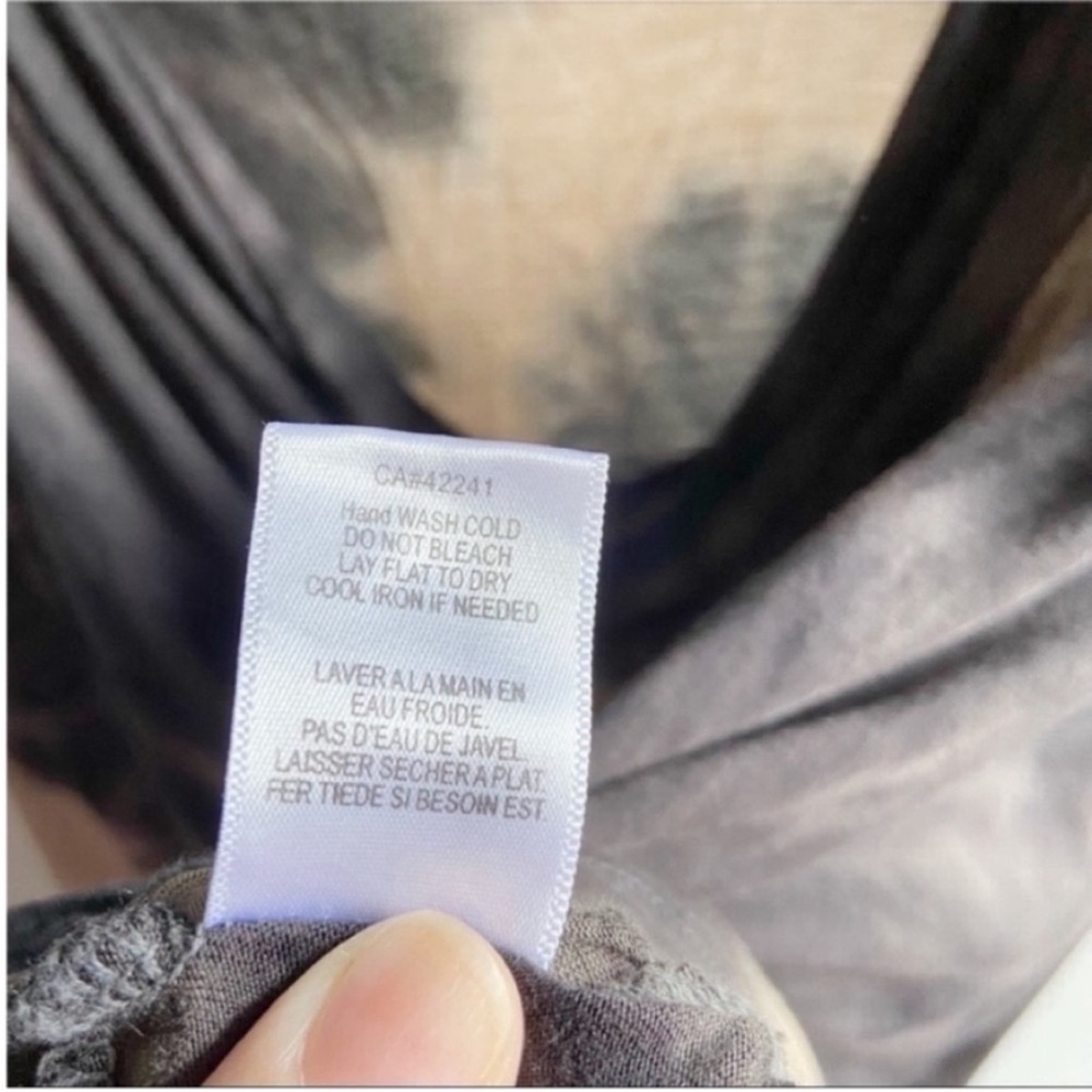 Young Fabulous & Broke top black tie dye dolman sleeve cowl neck - Picture 6 of 7